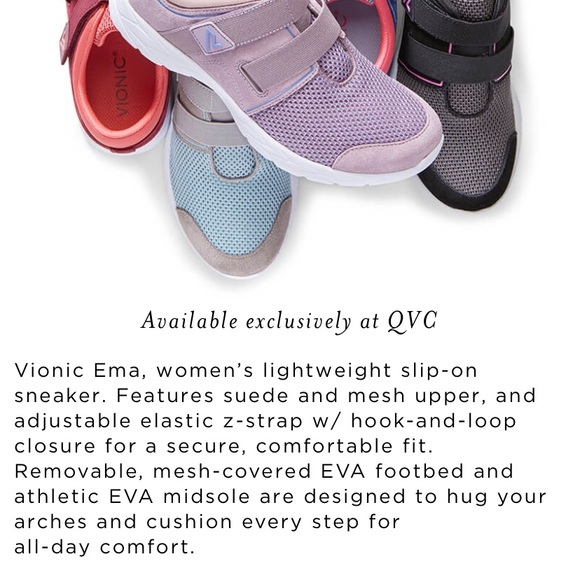 Vionic Ema Suede & Mesh Adjustable Sneakers 8 - Picture 11 of 11
